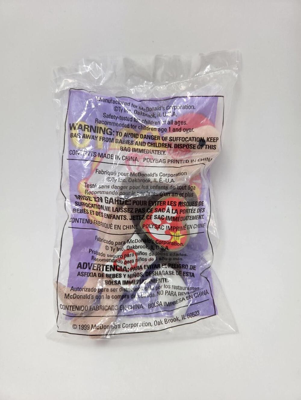Ty McDonald’s Teenie Beanie “Stretch” the Ostrich in Original Sealed! (3 inch)